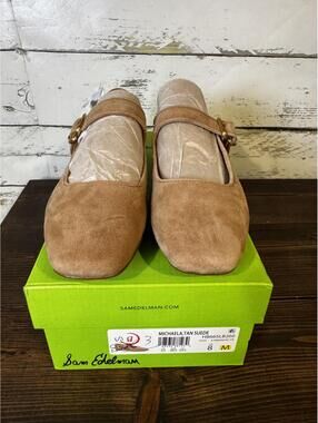 Sam Edelman Michaela Tan Suede Flats Women's 8 NIB